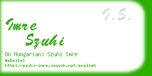 imre szuhi business card